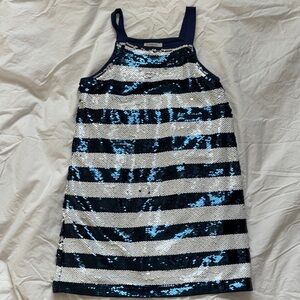 Crewcuts Navy and White Sequin Dress